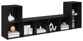vidaXL Σετ επίπλου τηλεόρασης 4 pcs Μαύρη δρυς 37 x 35 x 72 εκ.