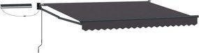 vidaXL Ηλεκτρικό Αναδιπλούμενο Σκίαστρο Ανθρακί 3 x 2,5 μ