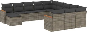 vidaXL Patio Sofa Set 12-θέσια Grey