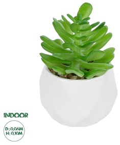 GloboStar® Artificial Garden SUCCULENT CRASSULA POTTED PLANT 20986 Διακοσμητικό Φυτό Κρασούλα Φ6 x Υ10cm