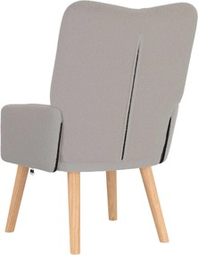 vidaXL Πολυθρόνα Ανοιχτό γκρι 63 x 67 x 94 εκ.