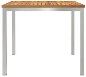 vidaXL Εξωτερικό Τραπέζι Φαγητού 90x90x74.5 εκ. Μασίφ ξύλο ακακίας