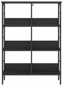 vidaXL Ράφι Βιβλίων Μαύρη Οξυά 82 x 32 x 112 εκ. Επεξεργασμένο ξύλο