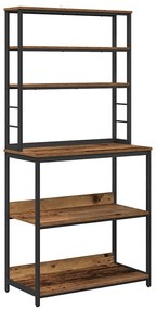 vidaXL Ράφι Κουζίνας Παλιό Ξύλο 80 x 40 x 168 εκ Επεξεργασμένο ξύλο