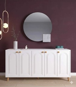 Stewehome μποέμ κονσόλα με mdf πόρτα 180x40x87 cm