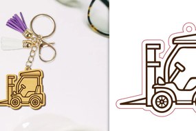 Σετ των 3 Intra απο ξύλο plywood 3mm-4mm πάχος - Μπρελόκ οχημάτων κατασκευής Lasercut Δίασταση 4x4 cm INTRAFABR-98123222