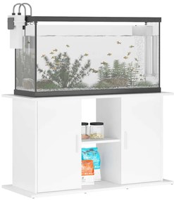 vidaXL Βάση Ενυδρείου Λευκή 101 x 41 x 58 εκ. από Επεξεργασμένο Ξύλο