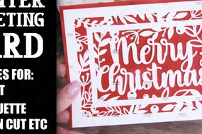 Σετ των 2 Intra απο ξύλο plywood 3mm-4mm πάχος Χριστουγεννιάτικη ευχετήρια κάρτα Δίασταση 15x15 cm INTRAFABR-108804613