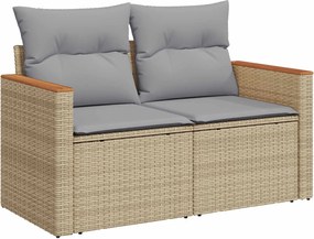 vidaXL Σετ Καναπέ Κήπου 12 pcs Μπεζ συνθετικό ρατάν