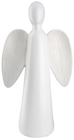 Φιγούρα Άγγελοι 'Barbara' Κεραμικό Λευκό 7x13x24cm-05160913