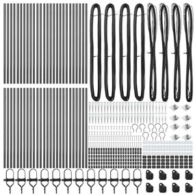 vidaXL Στύλος Περιφράξεων 52 pcs Ασημί 3.2 x 3.2 x 60 εκ Ατσάλι