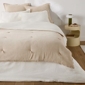 Κάλυμμα κρεβατιού 2 όψεων από βαμβάκι και λινό