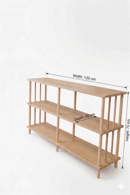 Μπουφές Sapphire Δρυς LUNOTU 120x30x73