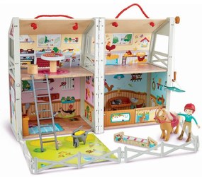 Ξύλινος Στάβλος Hape Happy Family Pony Club