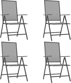 vidaXL Σετ Τραπεζαρίας Κήπου 5 Τεμαχίων Ανθρακί από Ατσάλι