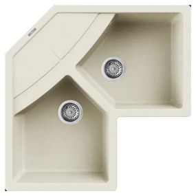 Νεροχύτης κουζίνας UNICO Corner Bianco Antico 62 ELLECI 83x83cm