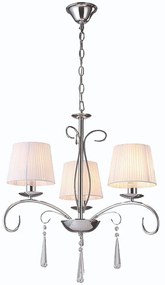 Φωτιστικό Οροφής - Πολυέλαιος 77-8195 3xE14 60W Nickel-White Homelighting Metal