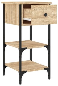 vidaXL Κομοδίνο Sonoma Δρυς 34 x 36 x 70 εκ. από Επεξεργασμένο Ξύλο