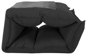 vidaXL Καρέκλα Δαπέδου Πτυσσόμενη Μαύρη Υφασμάτινη