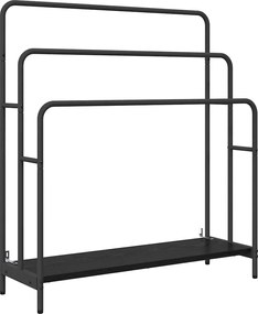 vidaXL Ράφι Ρούχων Μαύρη Οξυά 90 x 30 x 100,5 εκ. Επεξεργασμένο ξύλο