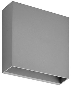 Adeleq Led Φωτιστικό Pc Τετράγωνο Διπλής Κατεύθυνσης 6W 3000Κ Ip65 Γκρι 9-9636