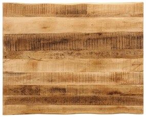 vidaXL Επιφάνεια Τραπεζιού 100x80x2,5 εκ. Live Edge Μασίφ Ξύλο Μάνγκο
