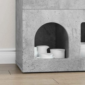 vidaXL Πλαϊνό γραφείο ELST Σκυρόδεμα Γκρι 80.5 x 35 x 59 εκ.