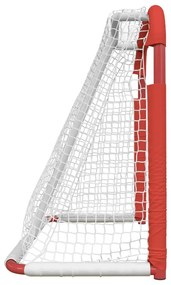vidaXL Τέρμα Χόκεϊ Κόκκινο και Λευκό 137 x 66 x 112 εκ. από Πολυεστέρα