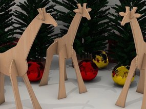 Intra απο ξύλο plywood 3mm-4mm πάχος Τρισδιάστατα λέιζερ καμηλοπάρδαλης παζλ με ζώα Δίασταση 30x20 cm INTRAFABR-40156350