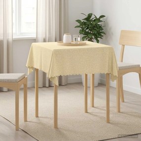 vidaXL Ύφασμα Τραπέζης 5 τμχ. Λευκό κρεμ 140 x 140 cm Ορθογώνιος