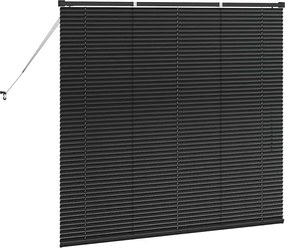 vidaXL Βενετσιάνικες Ρόδες Μαύρο 130 x 150 cm Αλουμίνιο