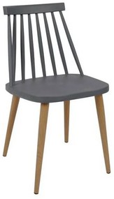 Καρέκλα Lavida Anthracite ΕΜ139,4 43x48x77cm Σετ 4τμχ Metal, Polypropylene