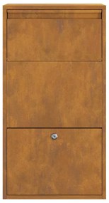 vidaXL Θυρίδα Πακέτων με αποθήκευση Καφέ 44 x 22 x 82 εκ. Ατσάλι