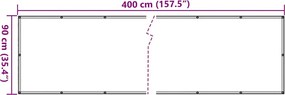 vidaXL Περίφραξη Μπαλκονιού Προστατευτική Γκρι 300x90 εκ. από PVC