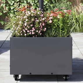vidaXL Βάση Παρασόλ με Γλάστρα Ανθρακί 45 x 45 x 45 cm Ατσάλι