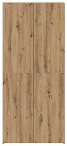 vidaXL Ντουλάπα Παπουτσιών Καφέ 80 x 35.5 x 180 εκ Επεξεργασμένο ξύλο