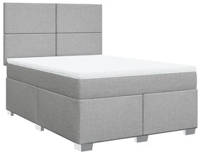 ΚΡΕΒΑΤΙ BOXSPRING ΜΕ ΣΤΡΩΜΑ ΑΝΟΙΧΤΟ ΓΚΡΙ 140X190 ΕΚ. ΥΦΑΣΜΑΤΙΝΟ 3290476