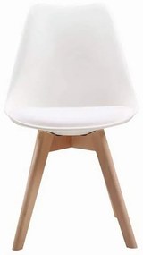 Καρέκλα Martin ΕΜ136,14 49x57x82cm White Σετ 4τμχ Wood, Polypropylene