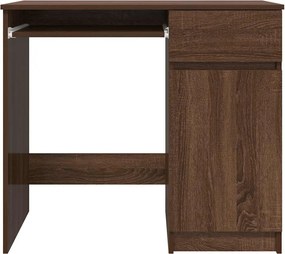 vidaXL Γραφείο Καφέ Δρυς 86x49x76 εκ. από Επεξεργασμένο Ξύλο