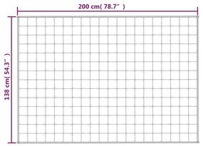 Κουβέρτα Βαρύτητας Ανοιχτό Κρεμ 138 x 200 εκ. 10 κ. Υφασμάτινη 350755