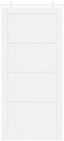 vidaXL Συρόμενη Πόρτα Χειροκίνητος Λευκό 93 x 202 cm