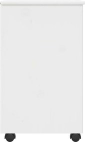 vidaXL Κινητό Ντουλάπι Λευκό 34 x 39 x 65,5 cm Στερεό ξύλο πεύκου