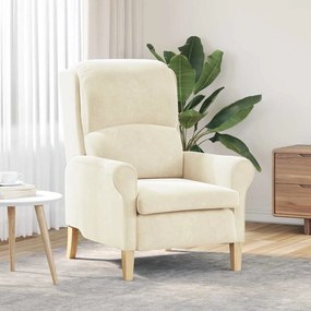 vidaXL Πολυθρόνα Κρεμ 76 x 94 x 102 εκ. Βελούδο