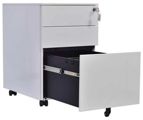 Μεταλλική 39x52x60cm Συρταριέρα Άσπρη