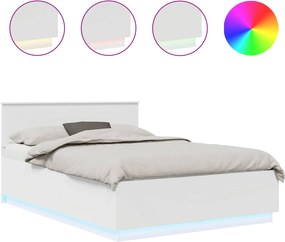 vidaXL Σκελετός Κρεβατιού Λευκό 150 x 200 cm Επεξεργασμένο ξύλο