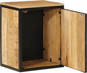 vidaXL Ντουλάπι Μπάνιου 40 x 30 x 50 εκ. Μασίφ Ξύλο Μάνγκο και Σίδηρος