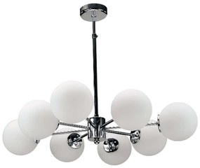 Φωτιστικό Οροφής 5321-8 75cm 75cm 8xG9 Chrome Inlight Metal, Glass