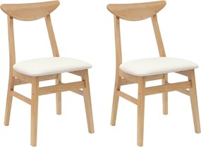 vidaXL Καρέκλες φαγητού 2 pcs Φυσικό 42 x 47.5 x 81 εκ