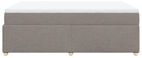 Κρεβάτι Boxspring με Στρώμα Taupe 140x200 εκ. Υφασμάτινο - Μπεζ-Γκρι