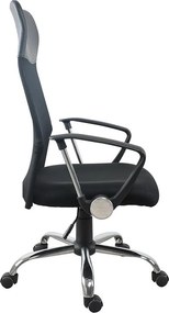 Καρέκλα γραφείου τροχήλατη Nextdeco μαύρη Υ106-115εκ.